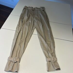 Khaki Pleated Pants S